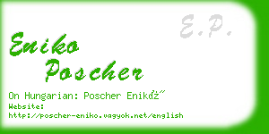 eniko poscher business card